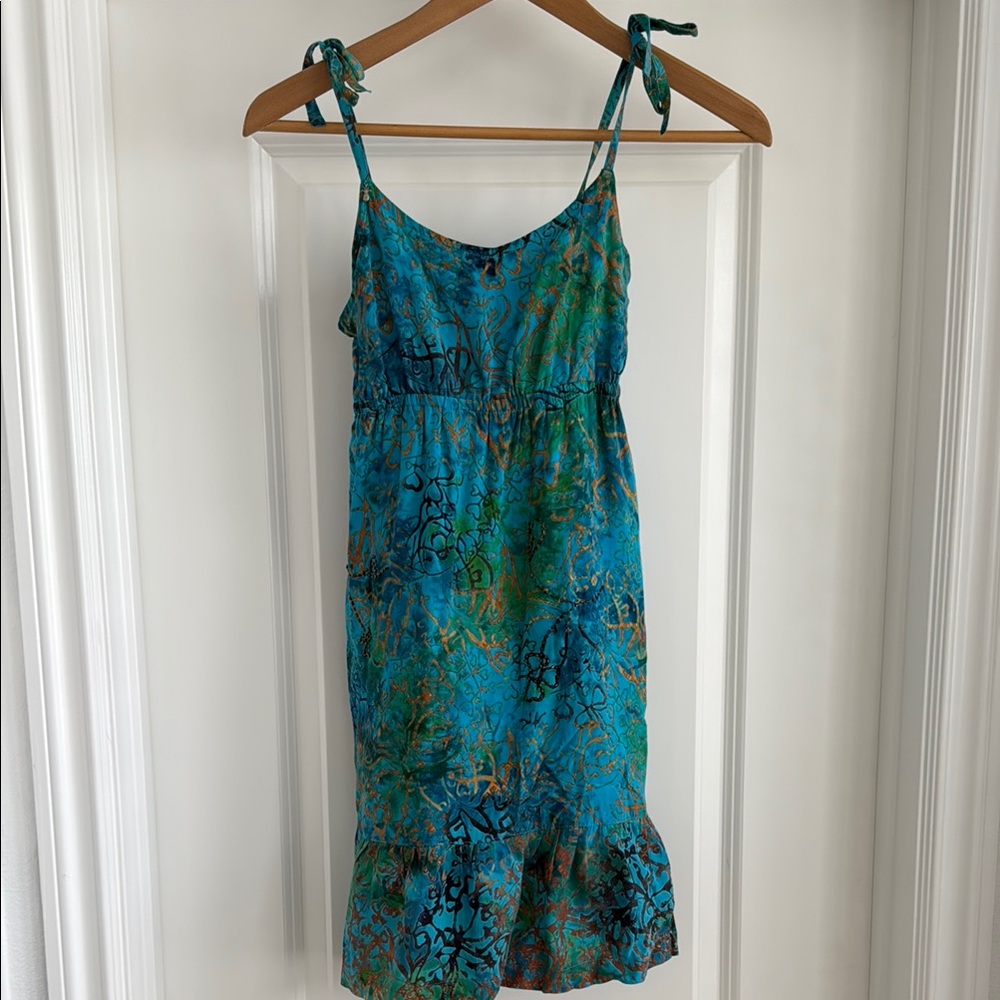 NWOT Girls Hawaiian Blue & Green sundress